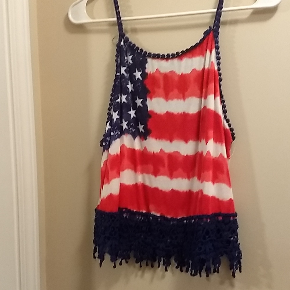 American flag crop top